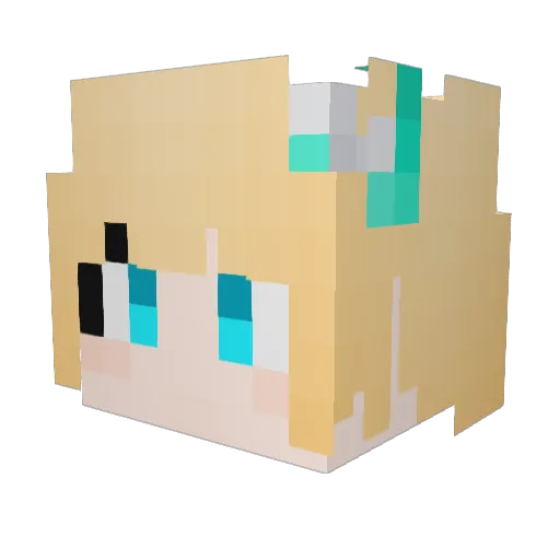 oxygent0531 Minecraft avatar head, 3D render