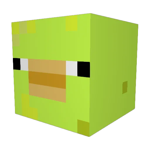 oxygns Minecraft avatar head, 3D render