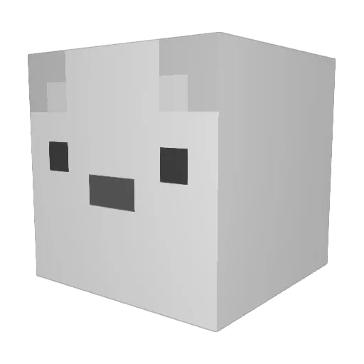 oxytoca Minecraft avatar head, 3D render