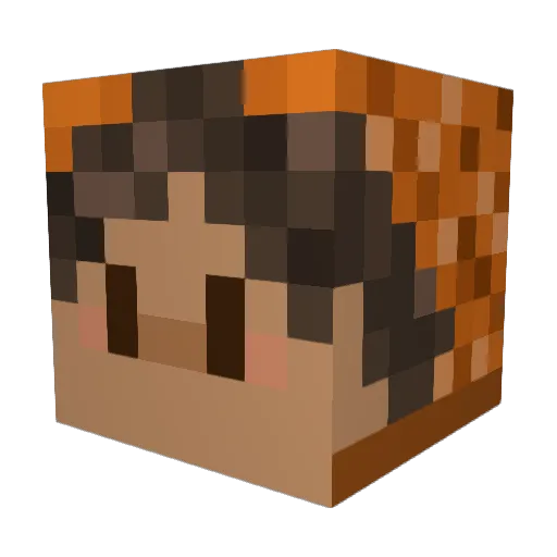 oyaani Minecraft avatar head, 3D render