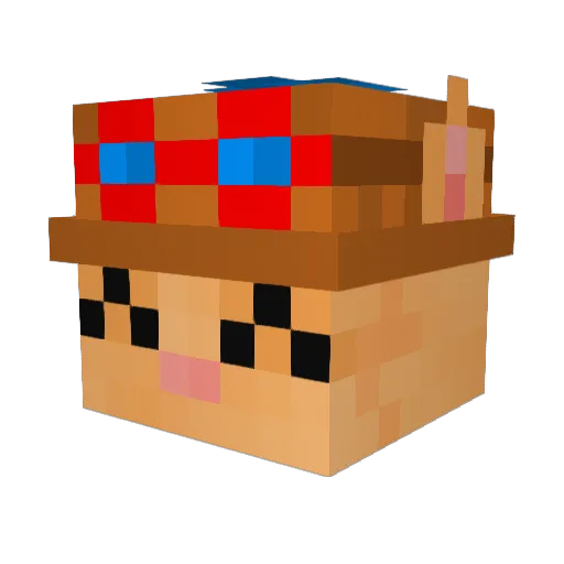 oyabin616 Minecraft avatar head, 3D render