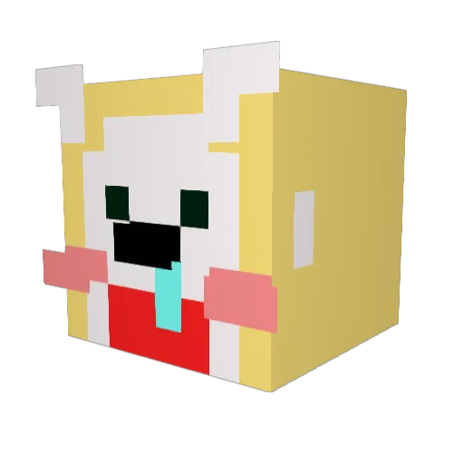 oyunseo Minecraft avatar head, 3D render
