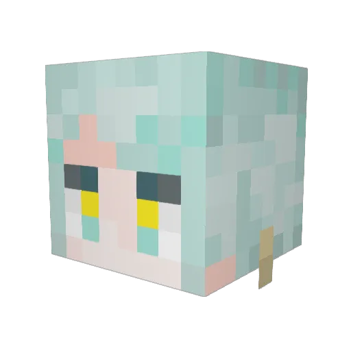 oz6662 Minecraft avatar head, 3D render