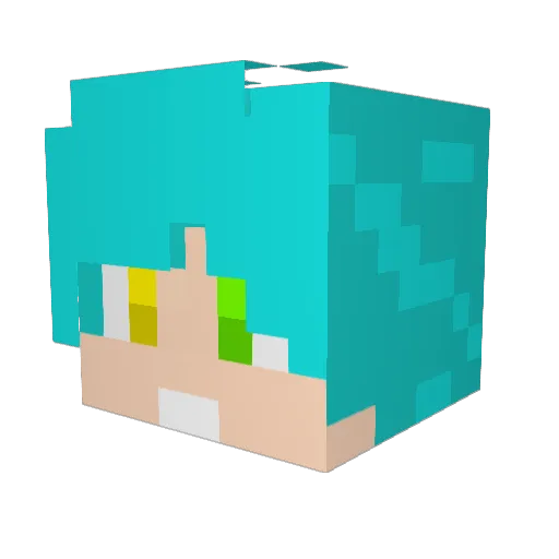 ozdarkuz Minecraft avatar head, 3D render