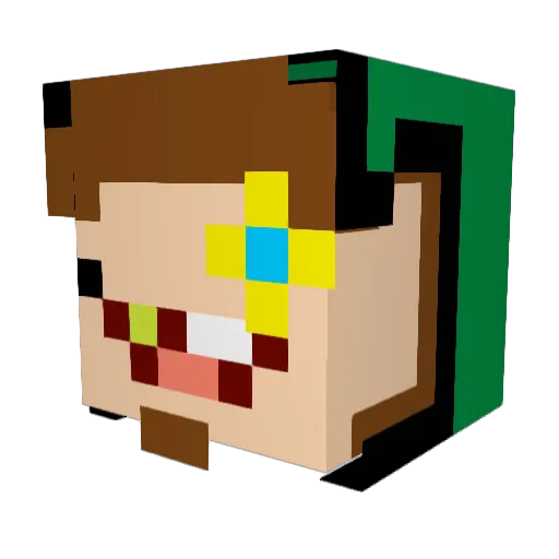 ozgur444 Minecraft avatar head, 3D render