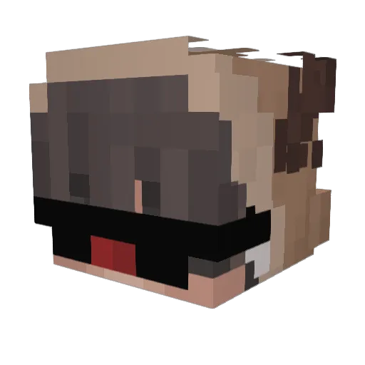 ozides34 Minecraft avatar head, 3D render
