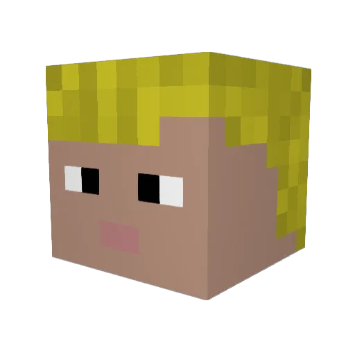 ozikx Minecraft avatar head, 3D render