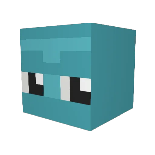 ozination Minecraft avatar head, 3D render