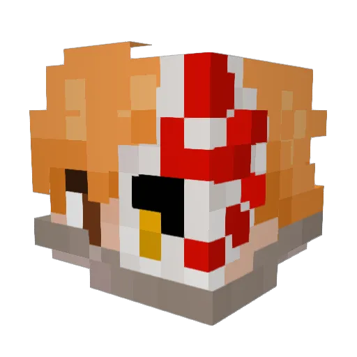 ozmagoo Minecraft avatar head, 3D render