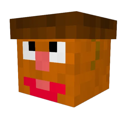 ozmuppet Minecraft avatar head, 3D render