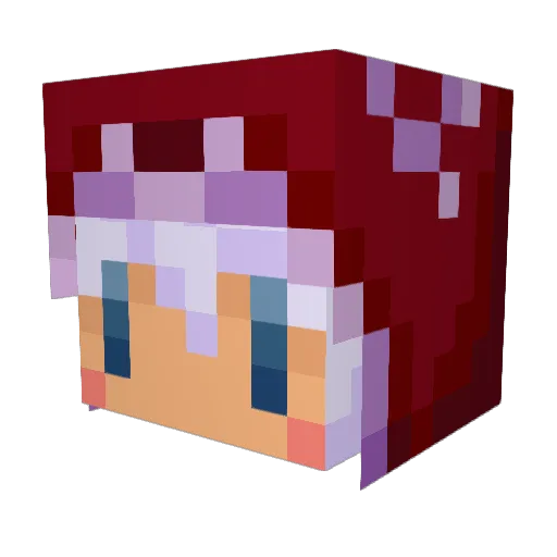 ozukusu Minecraft avatar head, 3D render