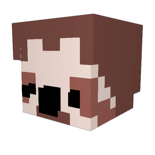 ozwing Minecraft avatar head, 3D render