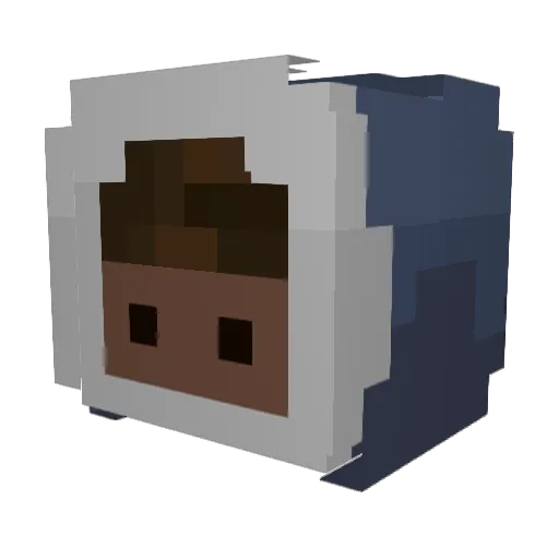 ozy_v Minecraft avatar head, 3D render
