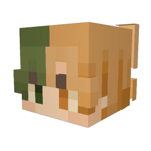 ozyomg Minecraft avatar head, 3D render
