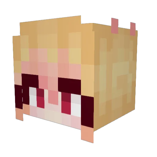 ozzyeic Minecraft avatar head, 3D render