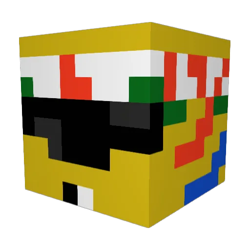 ozzyozzz Minecraft avatar head, 3D render
