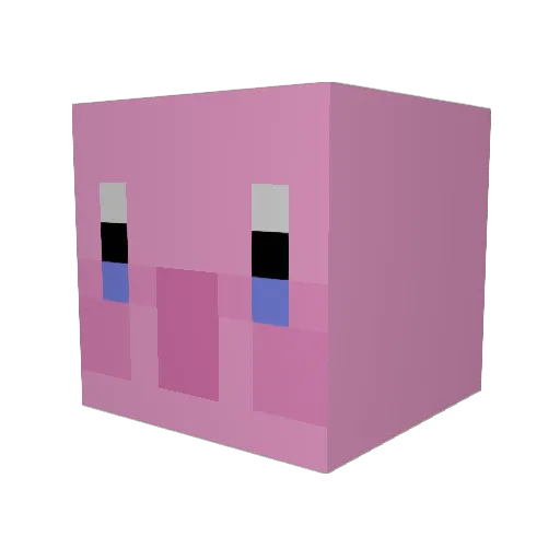 p00fbr3ads Minecraft avatar head, 3D render