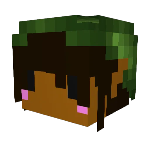 p00fslazy Minecraft avatar head, 3D render