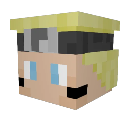 p00tah Minecraft avatar head, 3D render