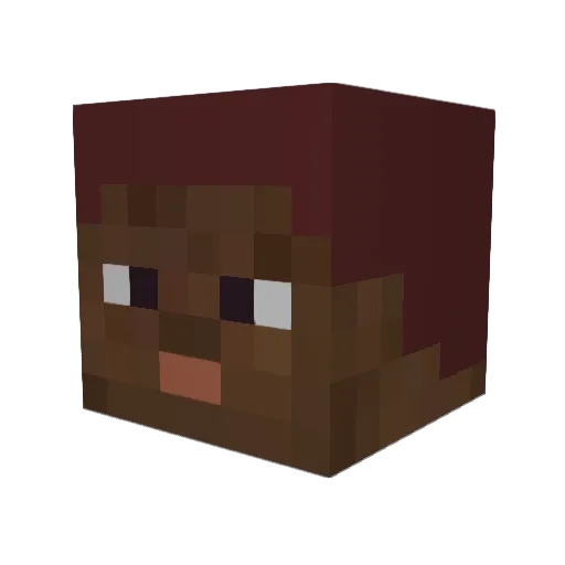 p0ddy Minecraft avatar head, 3D render