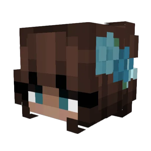 p0larw0lf Minecraft avatar head, 3D render