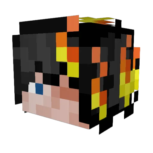p0lt3rgeist_ Minecraft avatar head, 3D render