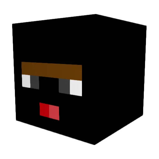 p0pp1e_ Minecraft avatar head, 3D render
