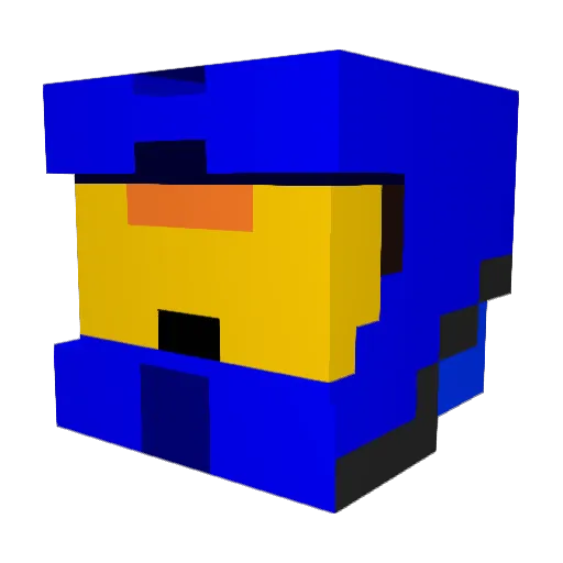 p0tten Minecraft avatar head, 3D render