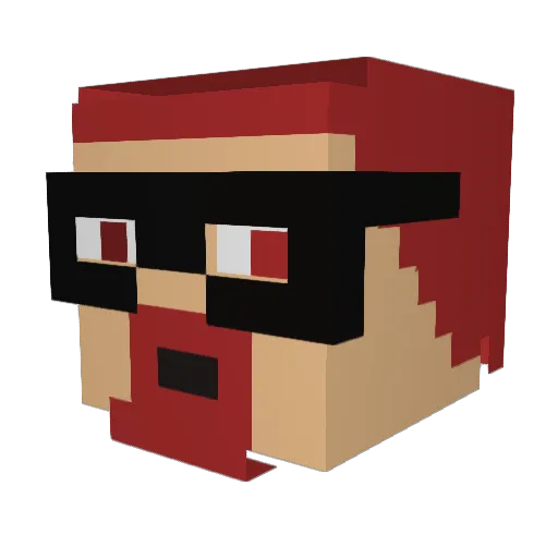 p0ttymouth Minecraft avatar head, 3D render