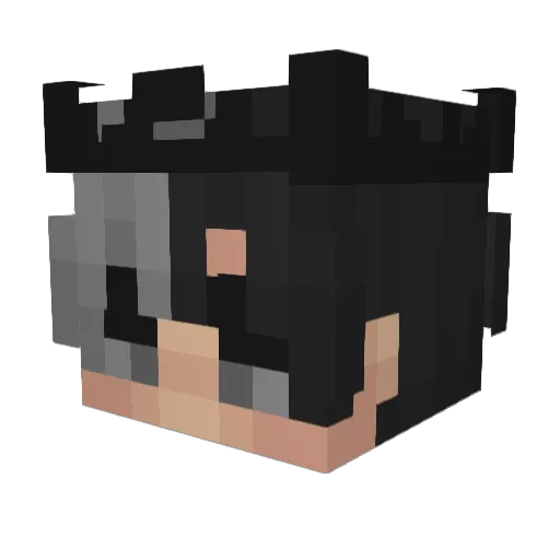 p0w3ll Minecraft avatar head, 3D render