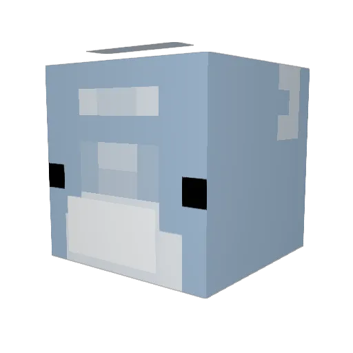 p0wdrize Minecraft avatar head, 3D render