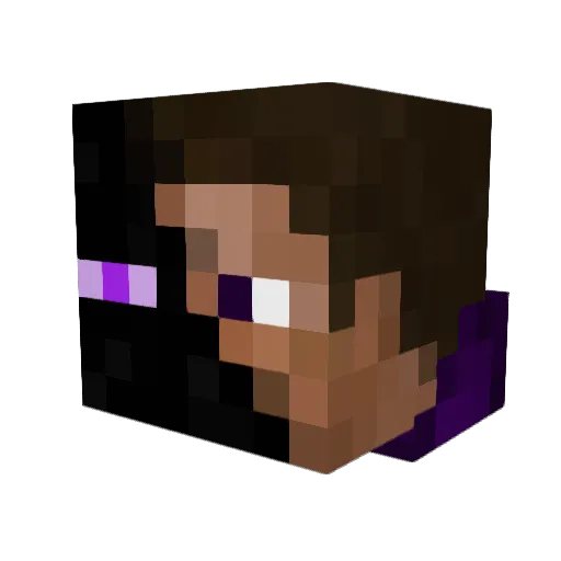 p0wninja Minecraft avatar head, 3D render