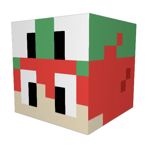 p13rc3dv4mp Minecraft avatar head, 3D render