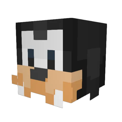 p1_x Minecraft avatar head, 3D render