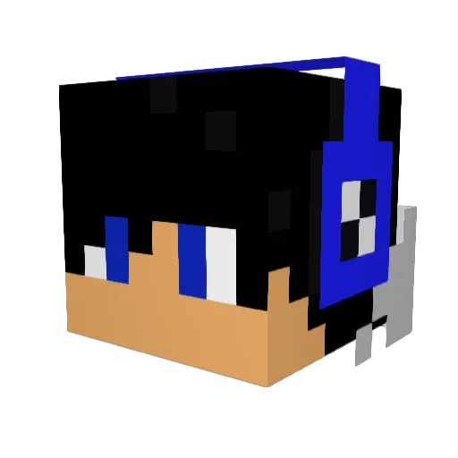 p1man Minecraft avatar head, 3D render