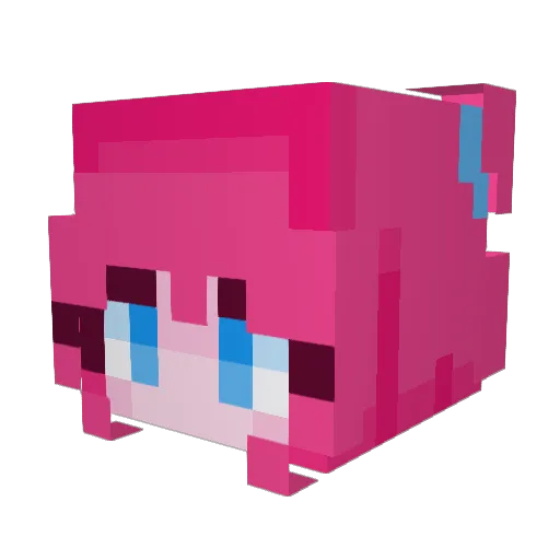 p1nkii Minecraft avatar head, 3D render