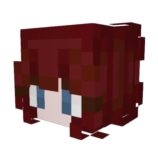 p1nkle Minecraft avatar head, 3D render