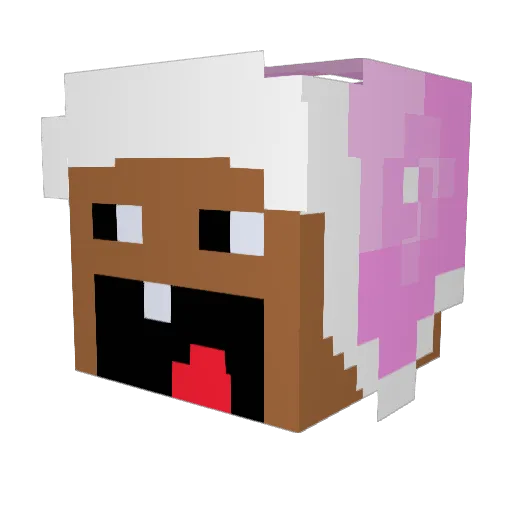 p1nkyG Minecraft avatar head, 3D render