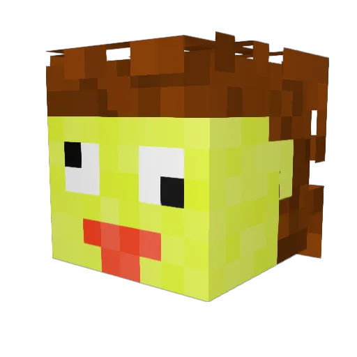 p1pes Minecraft avatar head, 3D render