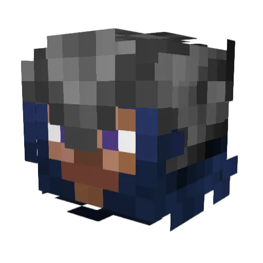 p1rg Minecraft avatar head, 3D render