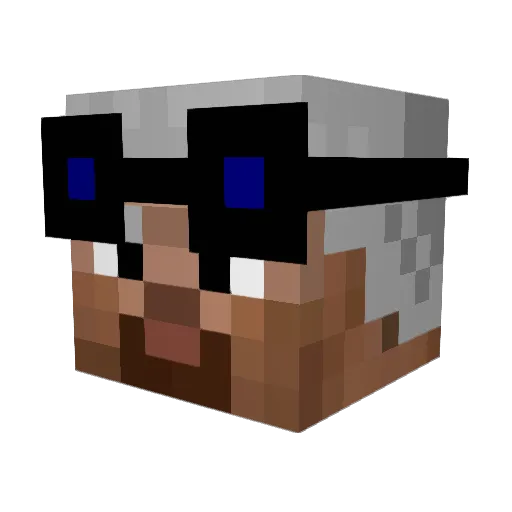 p1s0n1x Minecraft avatar head, 3D render