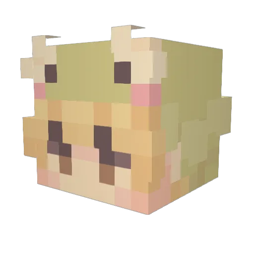 p1ssgirl Minecraft avatar head, 3D render