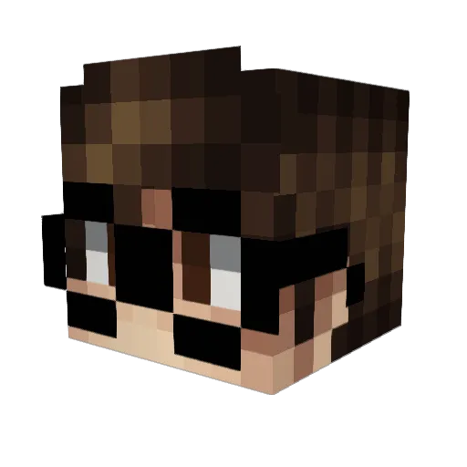 p1t Minecraft avatar head, 3D render