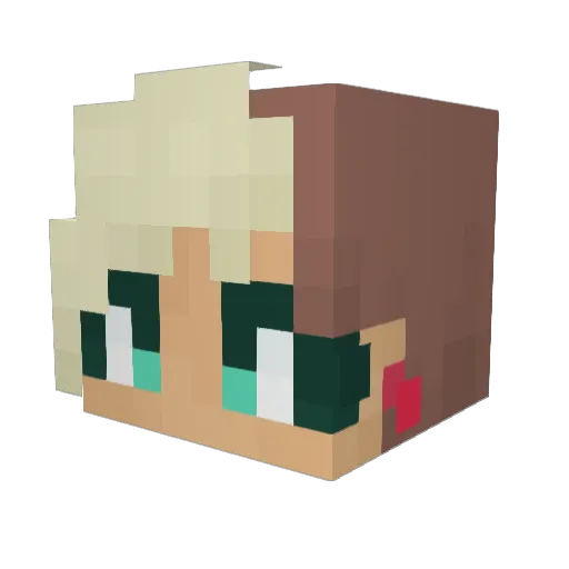 p1x3lmines Minecraft avatar head, 3D render