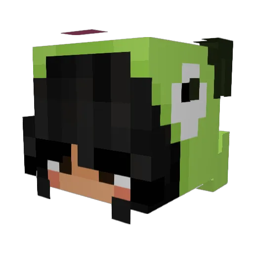 p2ris Minecraft avatar head, 3D render