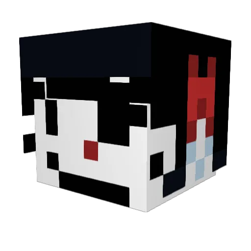p33kza Minecraft avatar head, 3D render