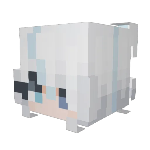 p3anu1t Minecraft avatar head, 3D render