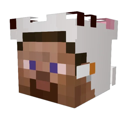 p3ef Minecraft avatar head, 3D render