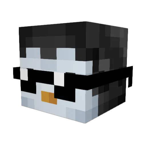 p3ng1 Minecraft avatar head, 3D render