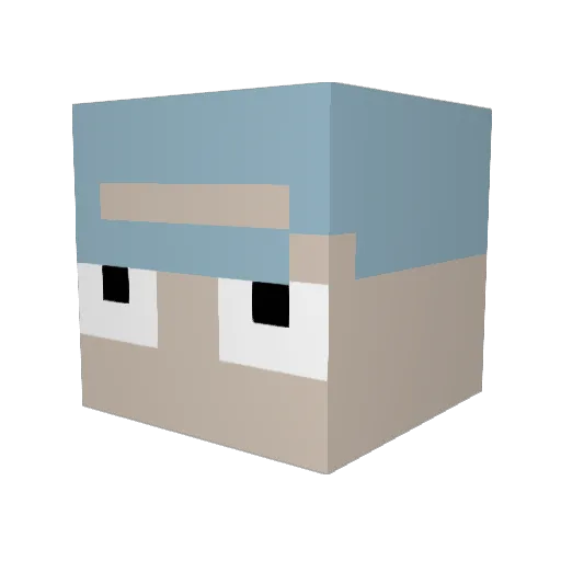 p3rpl3xd Minecraft avatar head, 3D render
